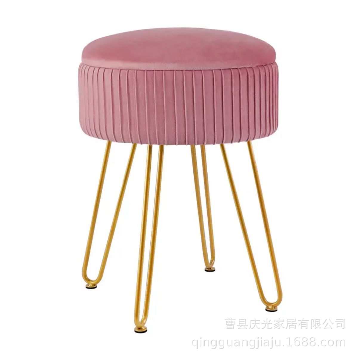 轻奢ins风高级感梳妆台圆形凳