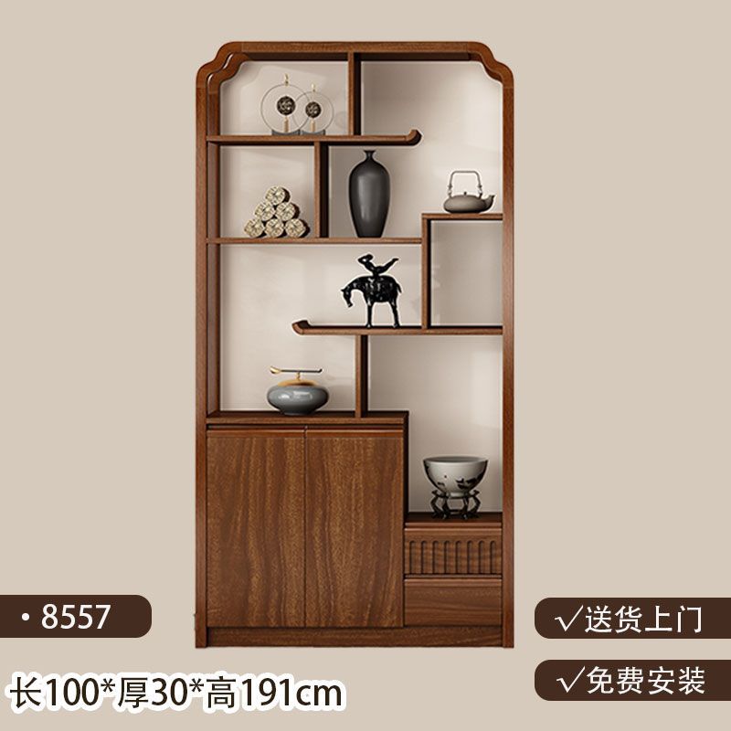 新中式乌金木博古架收纳展示