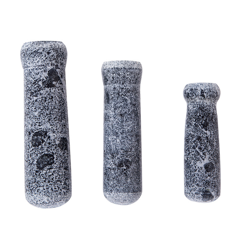 青石捣蒜锤子臼窝辅助棒手动蒜泥器杵捣药石棒柄研磨捣蒜舂石头锤