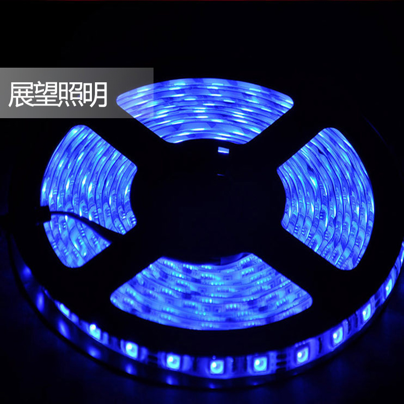 12V5050 3528 裸板30/60灯珠滴胶LED变色灯带防水七彩RGB软灯条