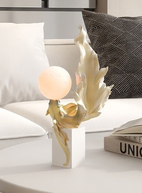 年年有余锦鲤桌面摆件家居装饰品客厅电视柜酒柜床头灯乔迁礼物