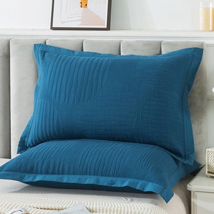 74吸汗枕头套 枕套一对装 2024新款 全棉纱布成人家用按扣式