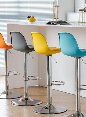 巴台高櫈台巴椅高登孑子高脚酒吧前台酒店简约旋转升降家用理发店