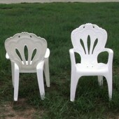 塑料加厚靠背扶手椅子塑胶凳子成人椅子塑胶扶手椅大排档家用椅子