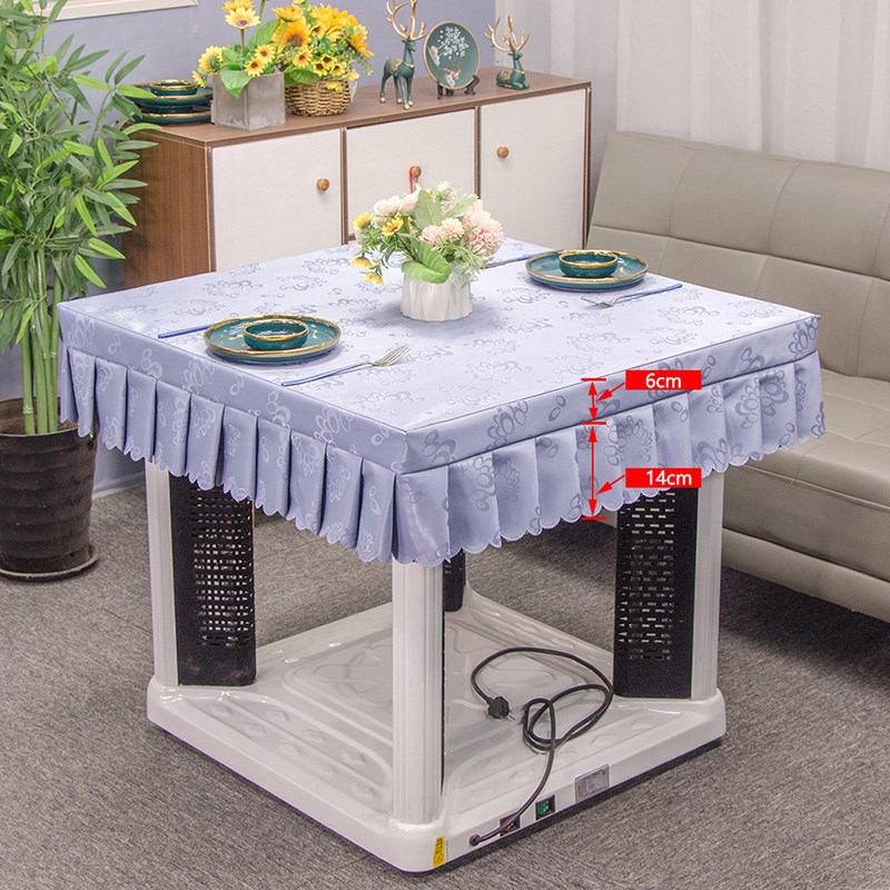 烤火罩茶几长方形烤火炉罩防水防油皮罩正方形欧式客厅PU皮套桌布