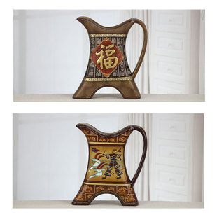 创意摆件陶瓷工艺品客厅装饰品博古架摆设古董架装修家居装饰酒柜