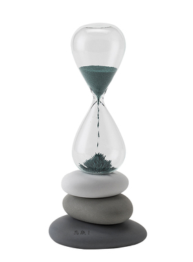 马鹿 石间沙漏磁力鹅卵石创意摆件工艺品装饰文创礼品生日情人节