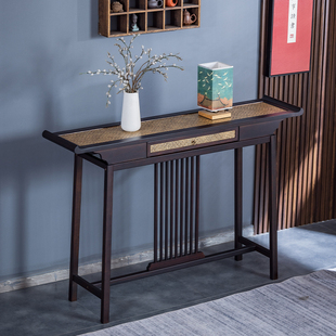 新中式玄关桌墙边装饰柜置物台窄条案入户端景台古风桌子沙发背几