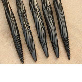 天然牛角不求人老头乐痒痒挠痒抓背手工雕花穴位按摩 长40~43厘米