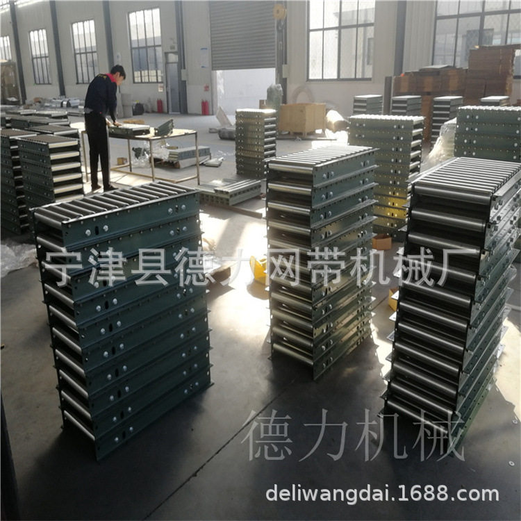 食品包装生产线无动力滚筒输送机辊道线 动力滚筒输送线