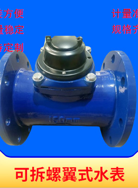 工厂货源大口径干式法兰水表 LXLC可拆螺翼式机械水表PN16 PN25