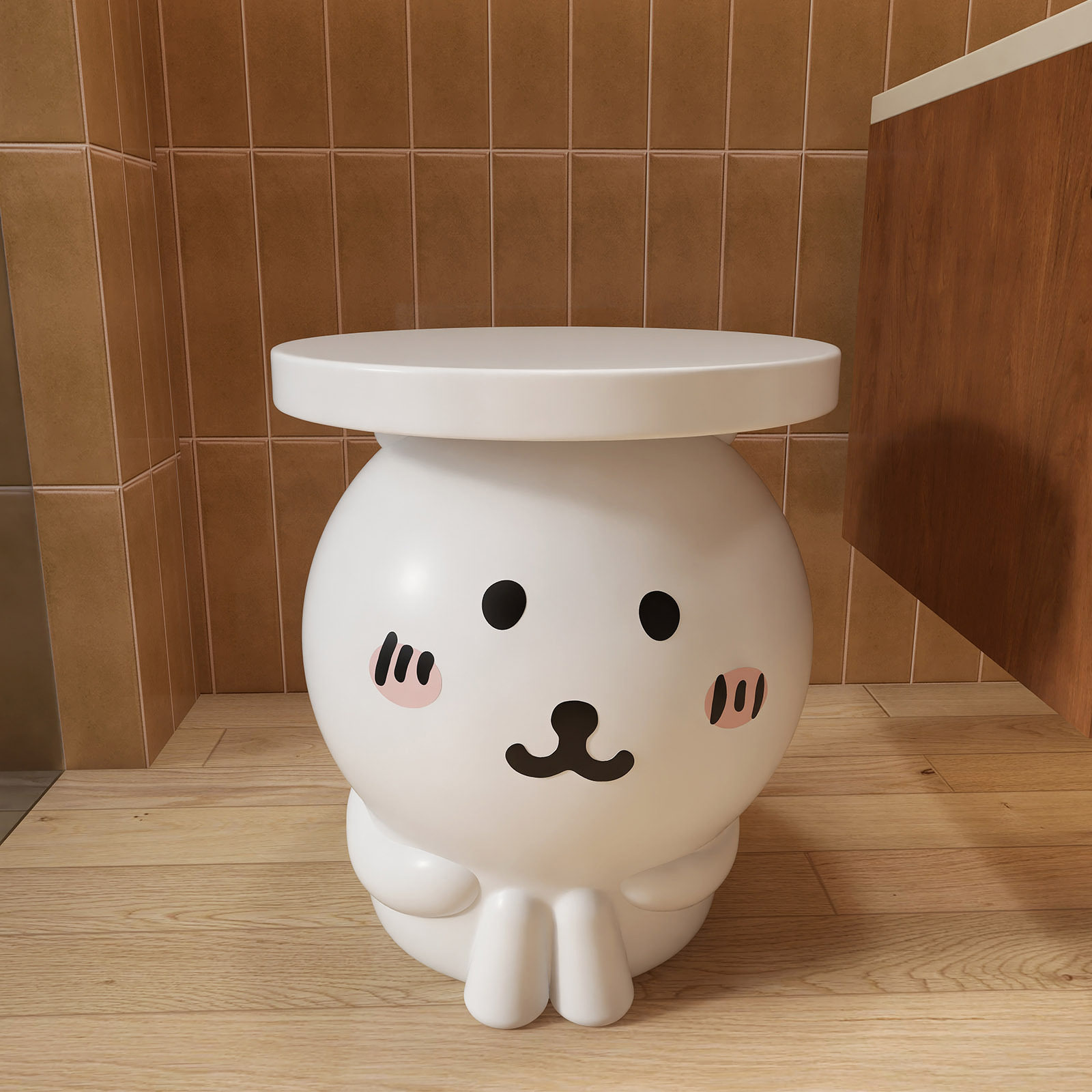 主卧软装可爱乌萨奇边几床头柜
