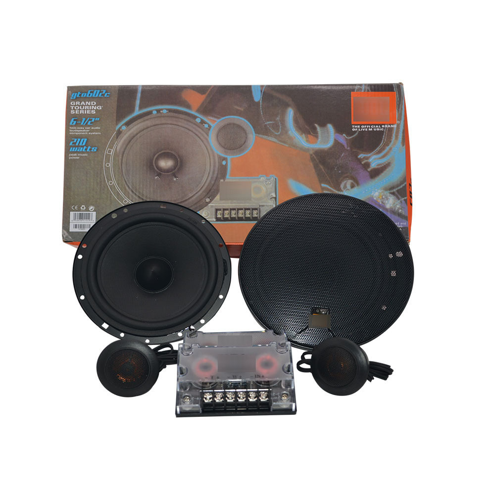 美国602C汽车音响套装喇叭6.5寸车载重低音高音分频重低音喇