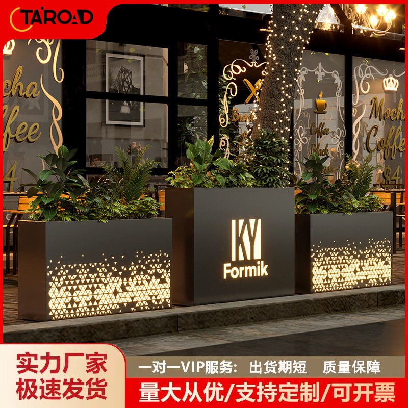户外不锈钢花箱围栏长方形