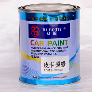 众船油漆皮卡墨绿1L装成品油漆辅料厂家批发