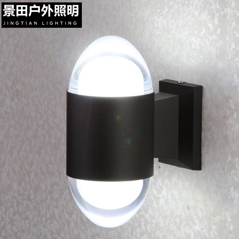 景田现代简约LED壁灯2.5W时尚椭圆花纹过道灯户外花园防水防潮灯