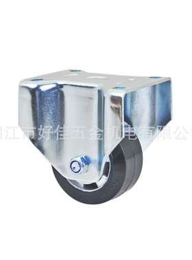 源头工厂产品100X50X55mm好佳牌欧洲款重型铝芯黑色橡胶定向脚轮