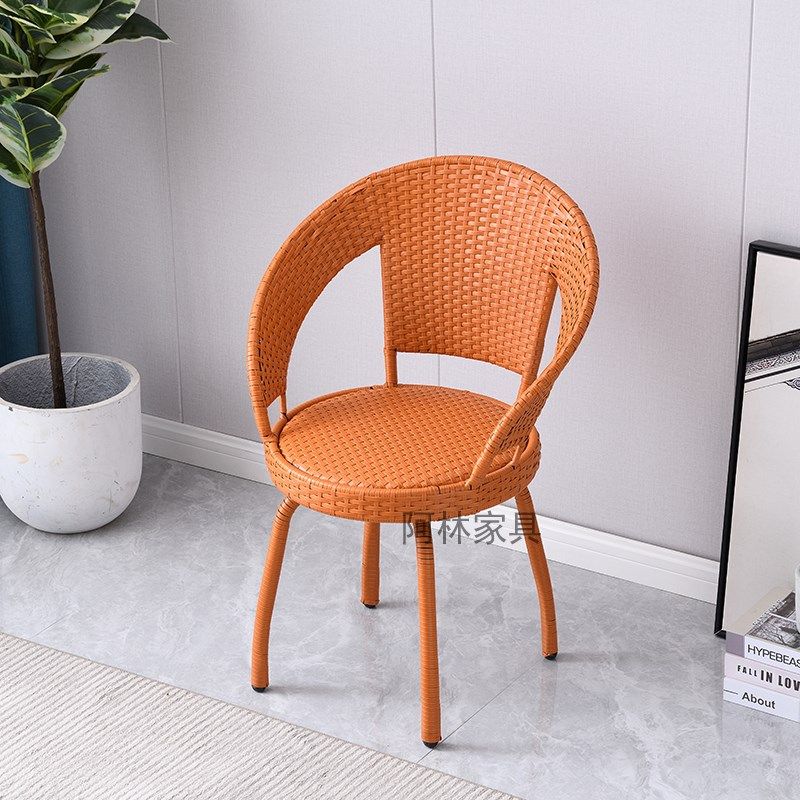 藤椅可旋转家用成人凳子靠背藤椅电脑椅办公茶室椅子单人阳台腾椅,住宅家具,阳台椅,淘宝优惠券,粉丝福利购,淘宝优惠卷