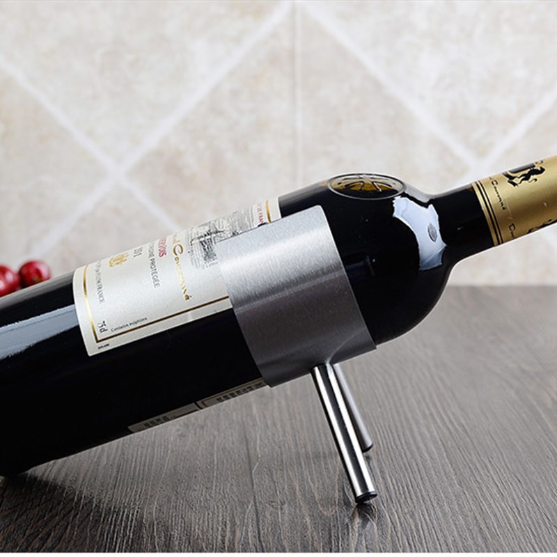 创意不锈钢红酒架两脚简约时尚红酒架子葡萄酒瓶架家用红酒托摆件