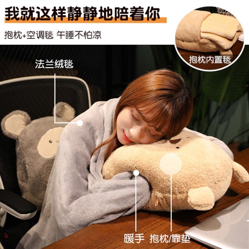 二合一抱枕被子两用办公室午睡毯子午休车载枕头可爱毛毯汽车靠枕,居家布艺,抱枕被,淘宝优惠券,粉丝福利购,淘宝优惠卷