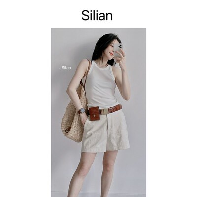 Silian高捻棉Espera弧形接缝 紧身 圆领 百搭tank背心内搭上衣