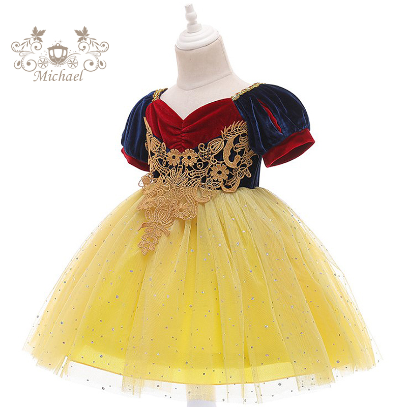 2021女童礼服裙万圣节服装儿童白雪公主连衣裙舞台演出表演演出裙