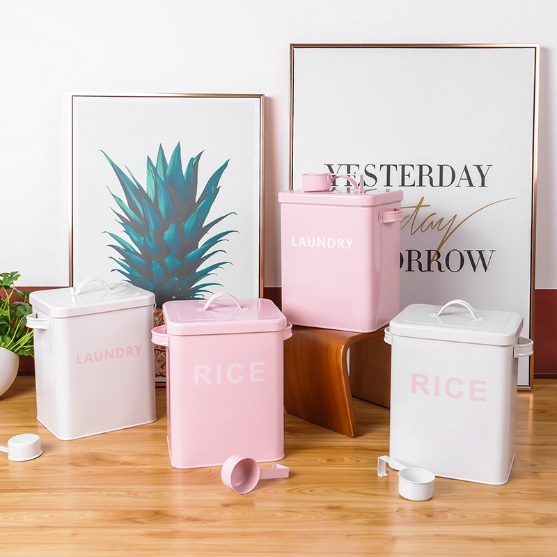 简约米桶家用小号防潮密封大容量防虫储米箱米缸面粉杂粮10斤20斤