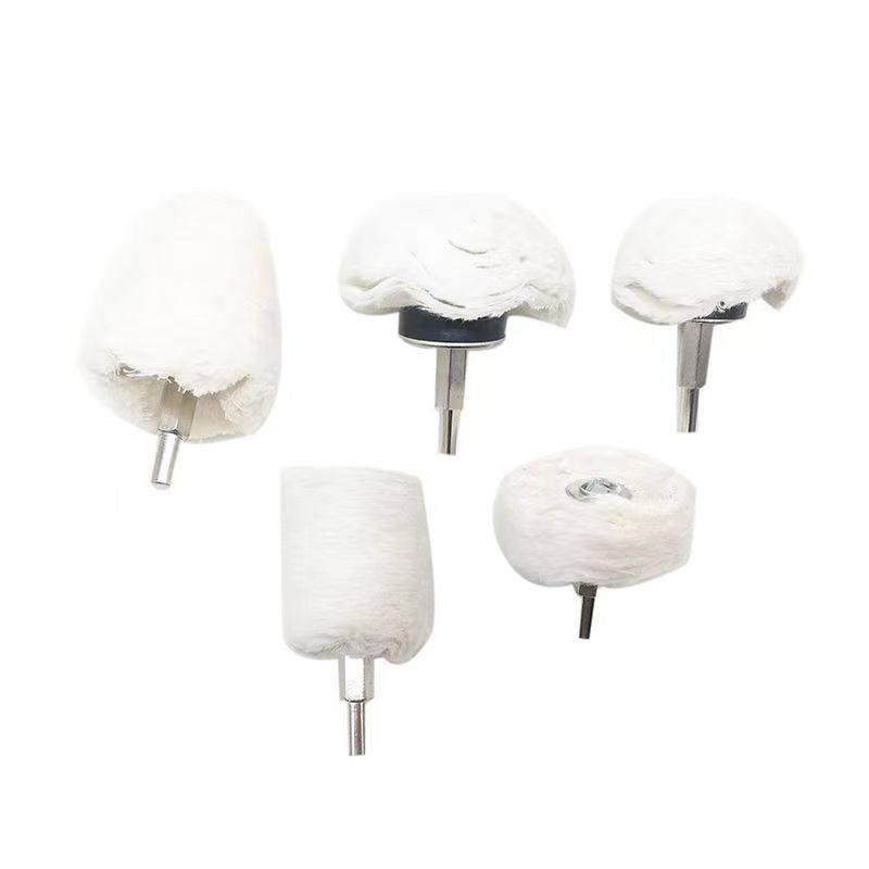 带柄布轮 抛光轮金属镜面抛光布轮 白布轮 T型绒布轮磨头异型轮