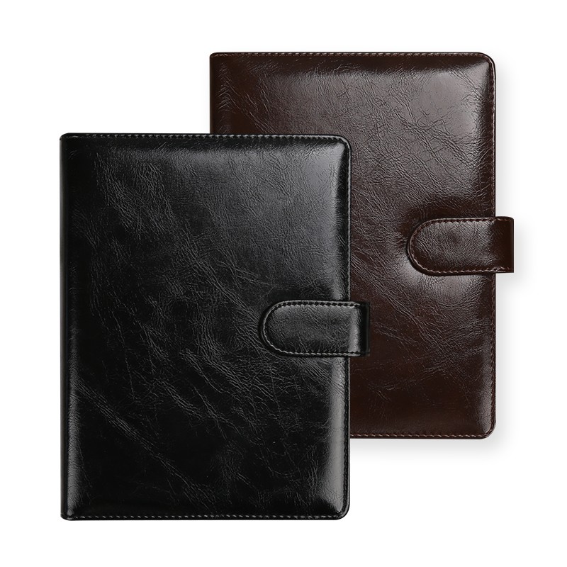 商务笔记本子封面定制印logo20孔A5多孔活页记事本套装礼盒办公会