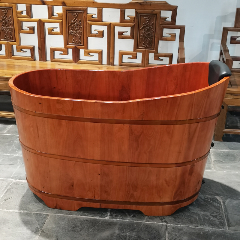 橡木成人泡澡木桶木质浴桶大人洗澡熏蒸桶实木浴缸家用全身沐浴盆