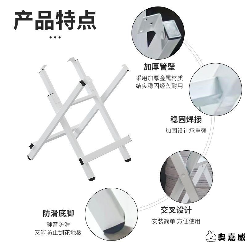 折叠桌子腿支架桌脚架餐桌架铁桌脚架长方形四方圆形支腿简易架