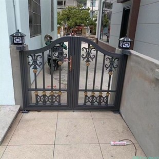 户外铁艺铝艺大门锁双开门拉手50方管庭院门执手锁院子门把手锁具