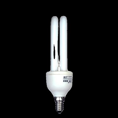 E14小螺口节能黄白光非led三基色荧光灯台灯吊灯专用光源2U型灯管