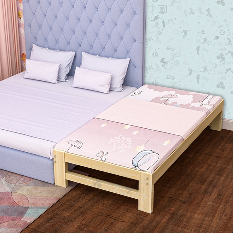 加厚实木床松木儿童床婴幼儿男孩女孩单人床带护栏加宽拼接床