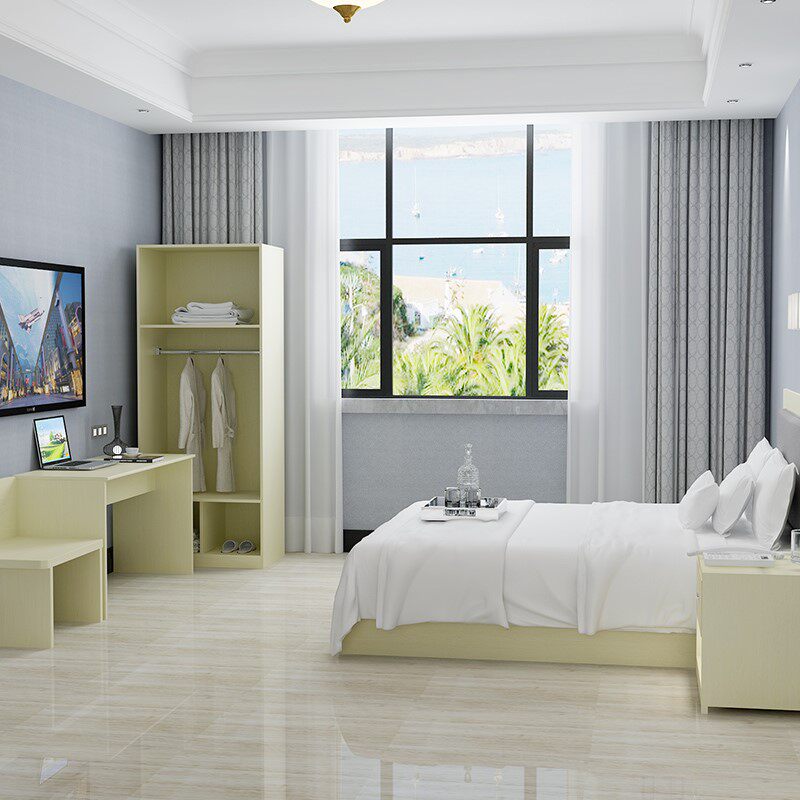 快捷酒店宾馆客房家具标间单间全套1.2米1.8米床电视柜桌软包床头