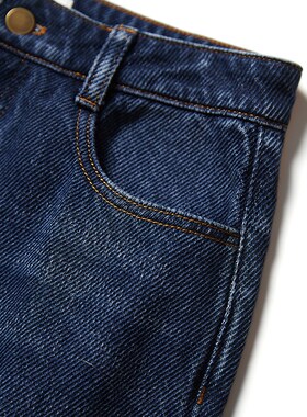 WKZ03550 茉莉雅集 香C土耳其骑兵斜纹全棉高腰显瘦微锥牛仔裤