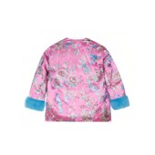 风提花轻薄羽绒服女盘扣毛毛袖 TCH2024秋冬新款 新中式 口复古外套