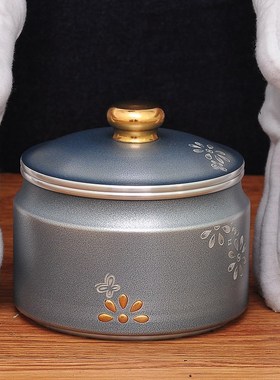 廖达锡罐纯锡茶叶罐密封罐锡制家用礼盒装定制送同事长辈退休礼品