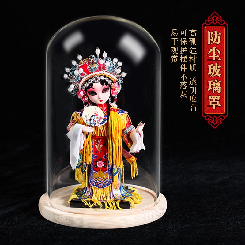 中国风京剧脸谱戏曲人物摆件北京绢人送老外纪念礼品人偶模型娟人