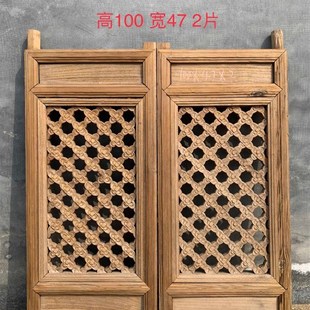 民俗老物件农村老房子旧木窗格栏窗户古镇民宿装饰旧木头窗景区