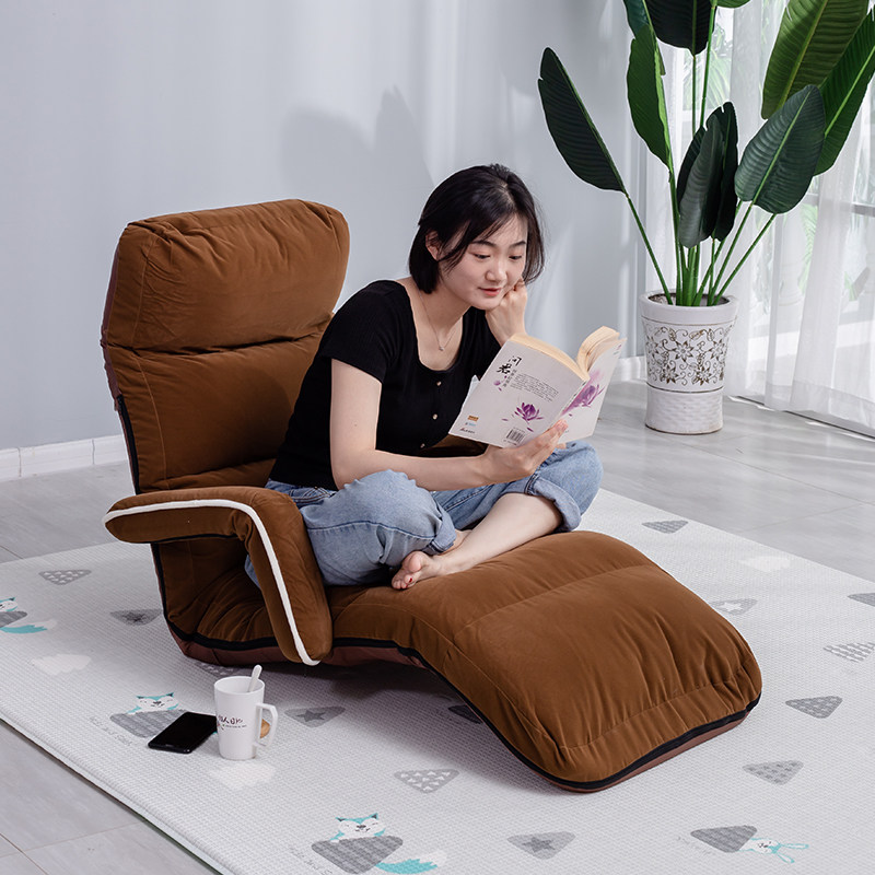 懒人日记懒人沙发折叠床单人卧室阳台飘窗靠背榻榻米无腿休闲躺椅