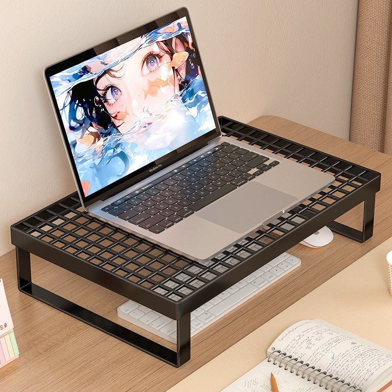 电脑增高架显示器托架桌面笔记本支架散热架办公室工位金属置物架