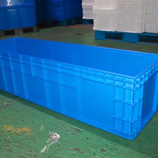 41434超大号灰色物流箱塑料周转箱子白色长条盒子1400×W400×340
