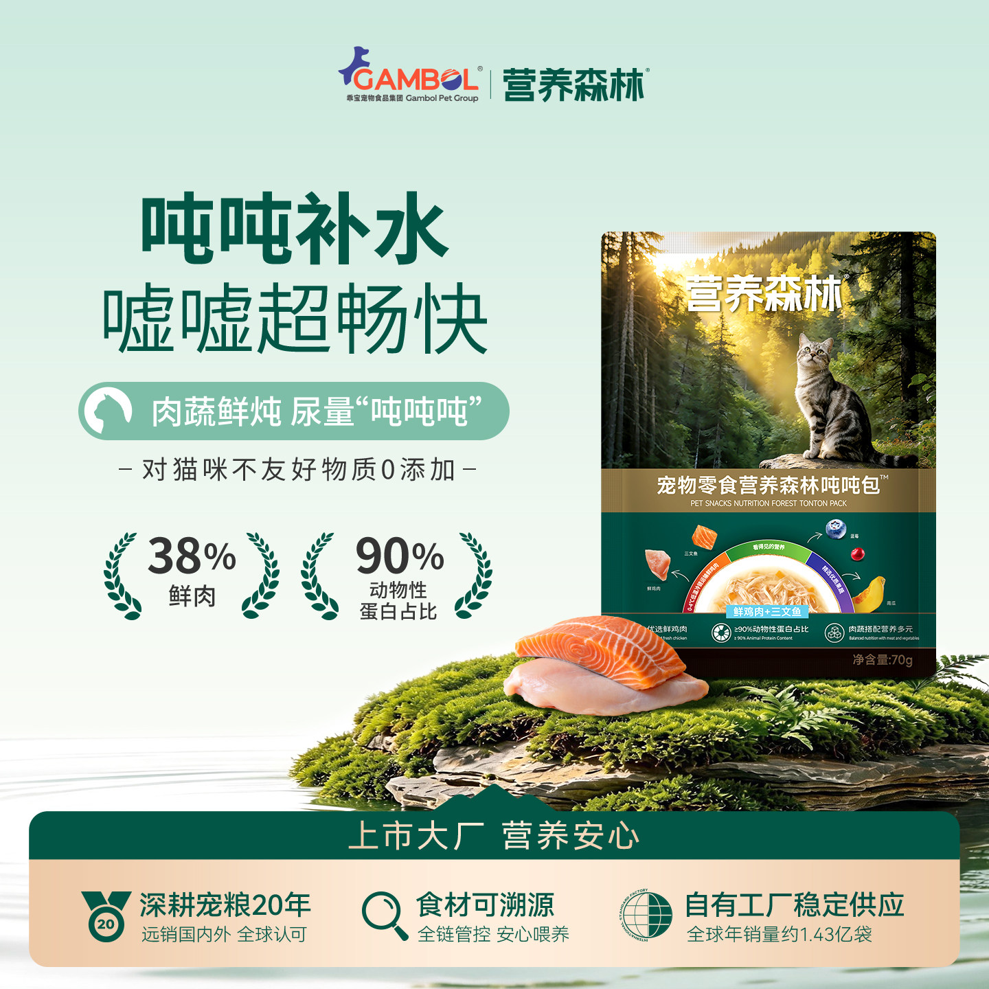 麦富迪营养森林猫咪肉粒包