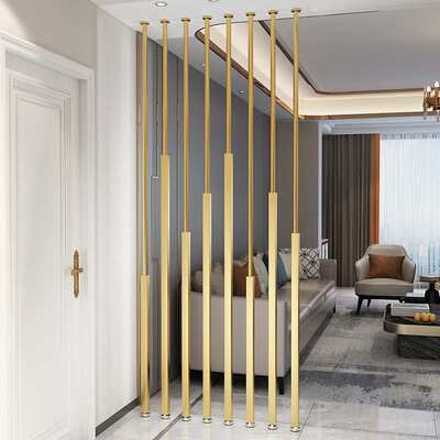 简约铁艺入户客厅卧室创意隔断墙玄关屏风竖条柱子办公室遮挡立柱