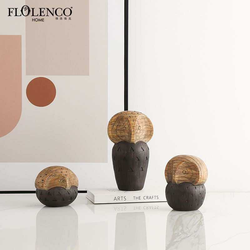 侘寂中古风抽象木纹猫头鹰摆件展厅民宿书房柜子新奇特装饰工艺品,3C数码配件,摄像机配件,淘宝优惠券,粉丝福利购,淘宝优惠卷