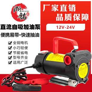 直流抽油泵12v24v220v自吸抽油泵柴油泵电瓶太阳能油泵