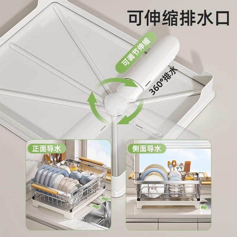 加厚碗碟收纳架沥水碗盘架304不锈钢碗I架厨房置物架放碗筷沥水篮