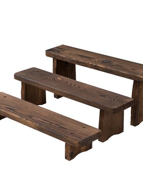 实木阳台肉肉花架一层长条落地z式单个花凳单层花架子多肉矮花盆