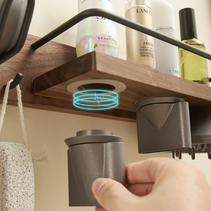 胡桃木吹风机架子带磁吸嘴v浴室卫生间洗手台置物架收纳挂钩免打,家庭/个人清洁工具,吹风机置物架,淘宝优惠券,粉丝福利购,淘宝优惠卷